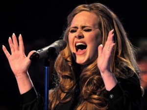 Adele singing high notes